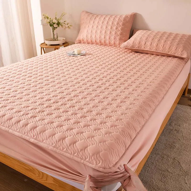 Breathable Quilting Bed Protector Mattress Topper Cover