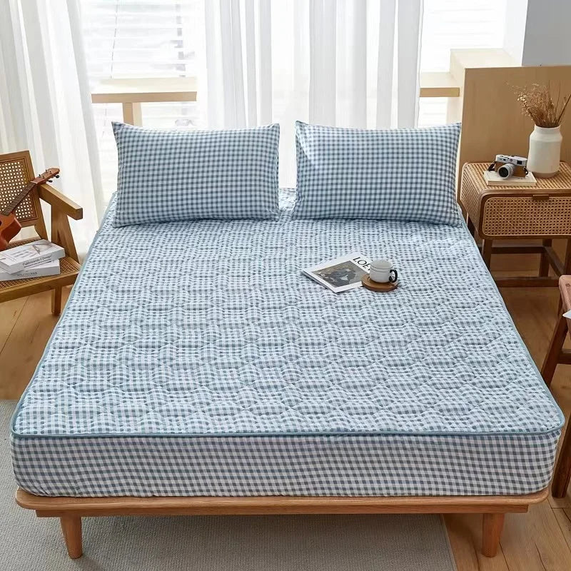 Bed Fitted Sheet  Soft Quilted Mattress Cover