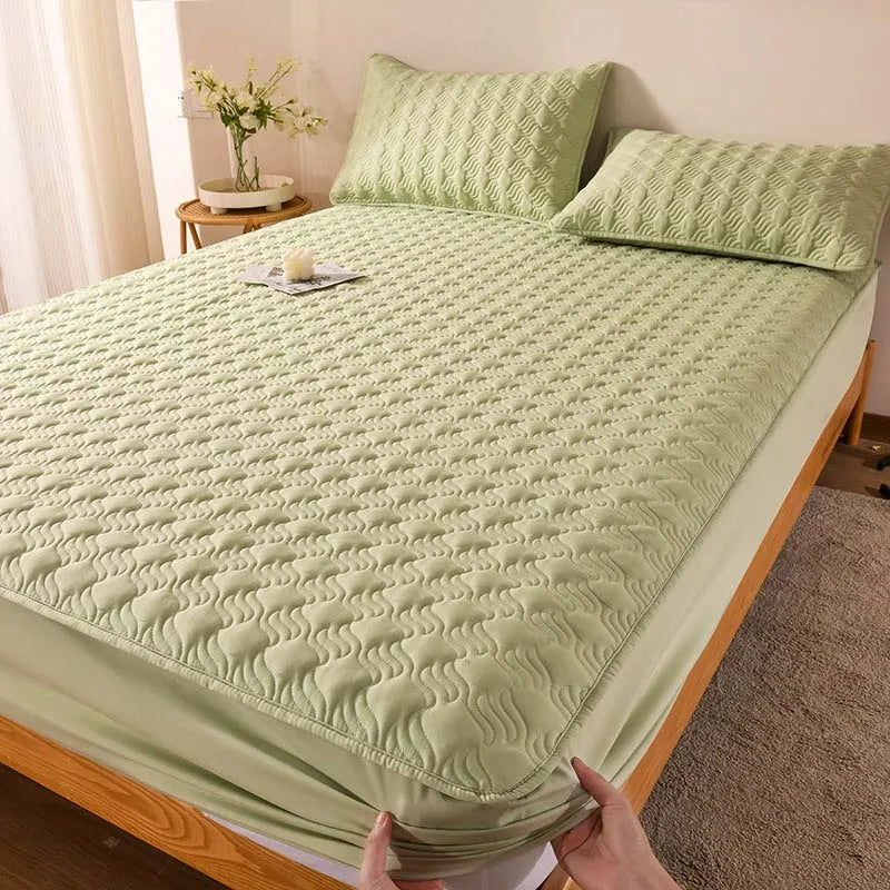 Breathable Quilting Bed Protector Mattress Topper Cover