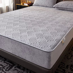 Short Plush Thicken Quilted Mattress Cover Queen Size